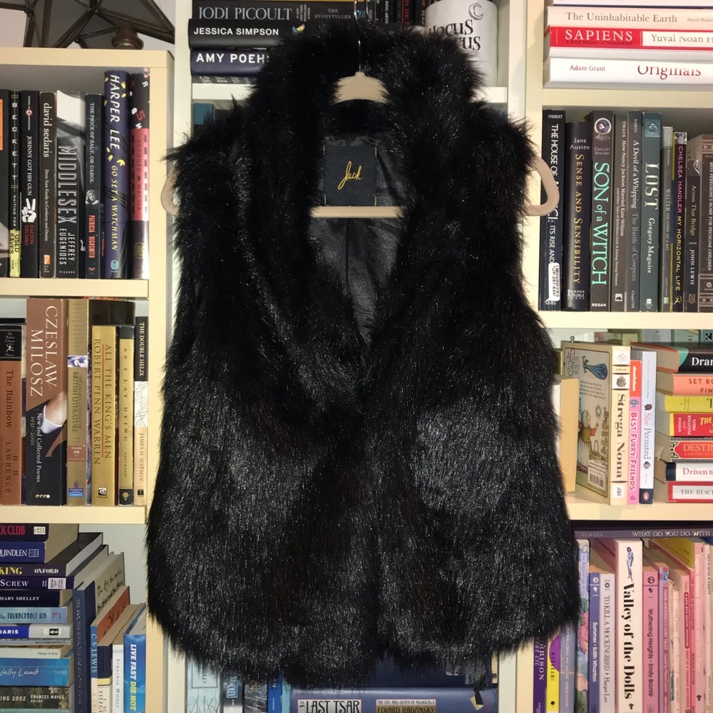 BB Dakota Jack Black Faux Fur Vest - Picture 4 of 11